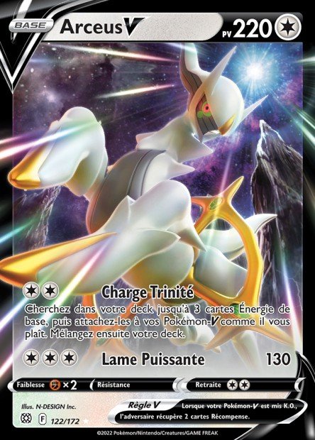 Carte pokemon arceus v 122/172