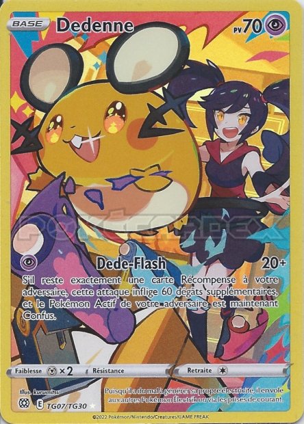 Carte pokemon dedenne tg07/tg30