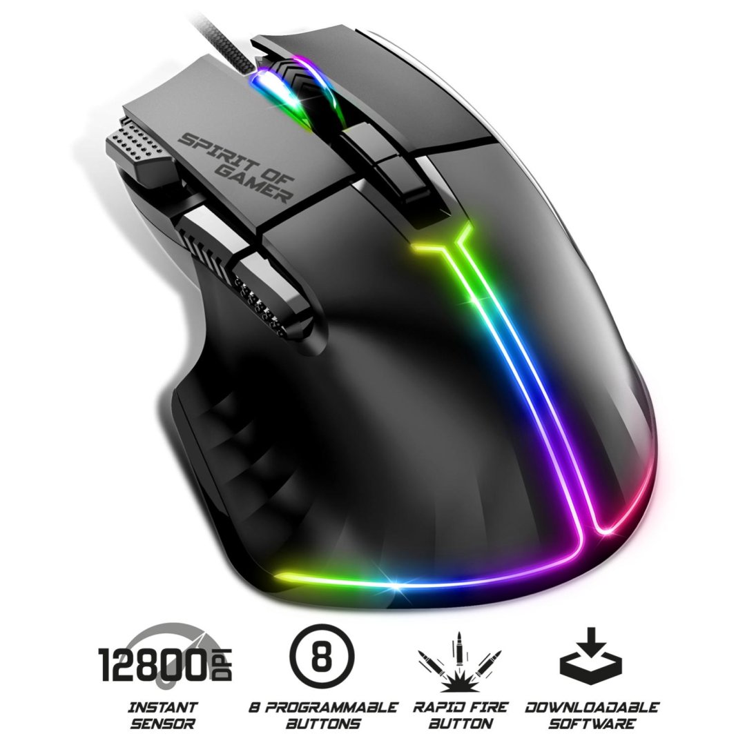Souris filaire pro-m5 12.800 dpi s-pm5rgb