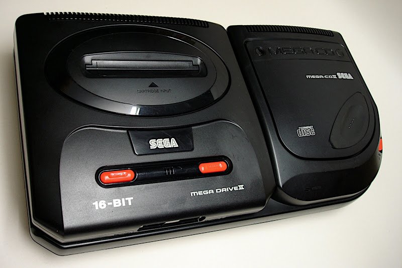 Console megadrive 1 + mega cd 1