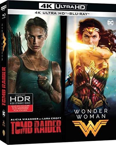 Coffret blu-ray 4k heroines 2 films : tomb raider & wonder woman