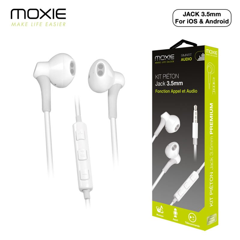 Ecouteurs kit pieton stereo jack kpip6premblist