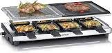 Appareil raclette grill avec pierre de cuisson