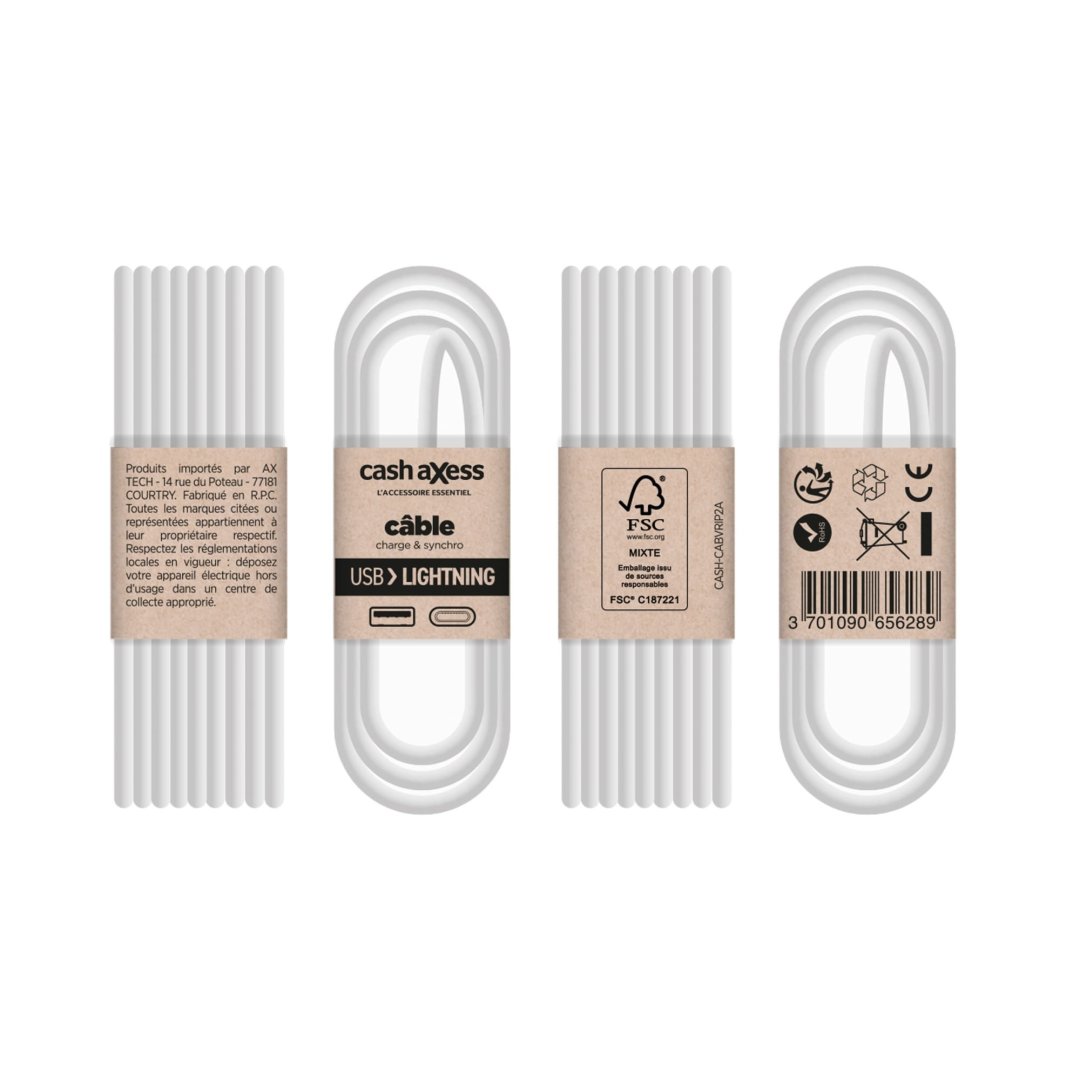 Cable vrac lightning/usba-1m-data