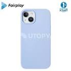 Coque transparente iPhone 15 pro violet pastel