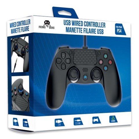 Manette ps4 fil noire 140061a