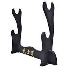 611844 presentoir de table en bois pour 2 katanas