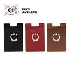 Accessoire telephone porte carte anti rfid noir