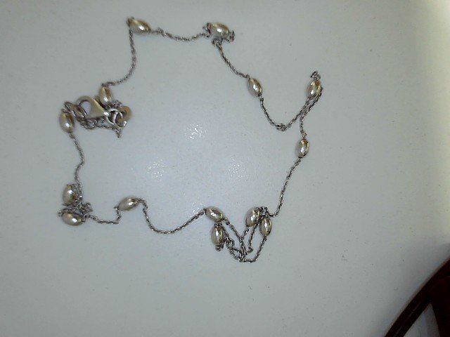 Collier argente fantaisie