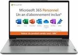 Ordinateur portable ideapad 1i intel celeron n4120 cpu 1,10ghz 114 4go intel uhd graphics 600 azerty