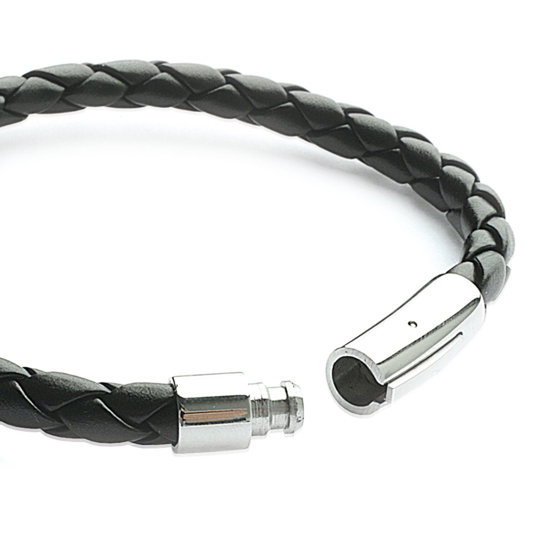 Bracelet acier cuir 19086466