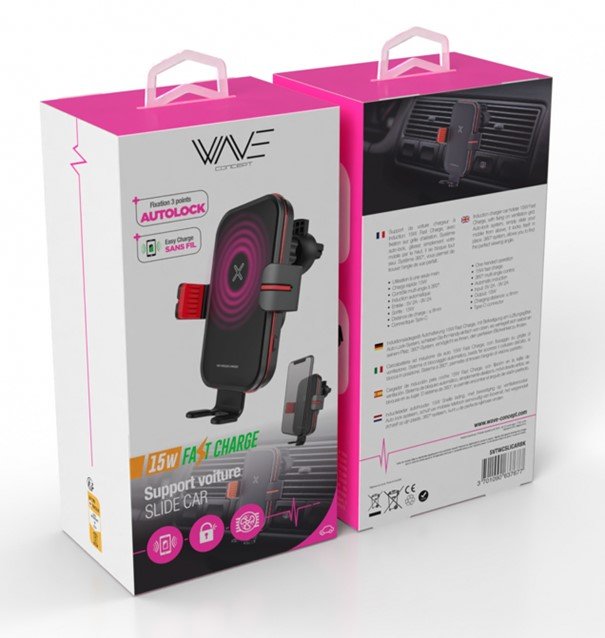 Support voiture pour grille qi