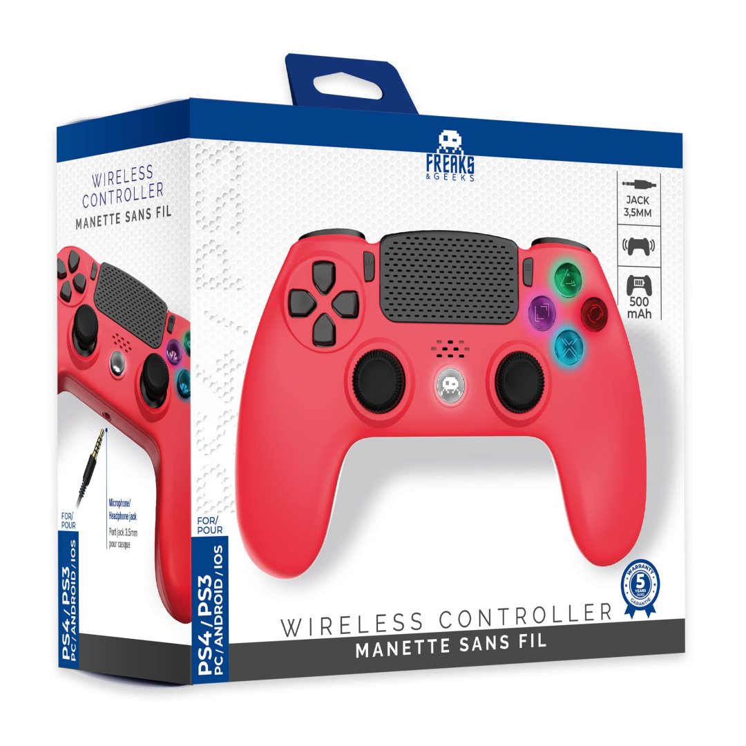 Ps4 manette ss fil rouge 140142