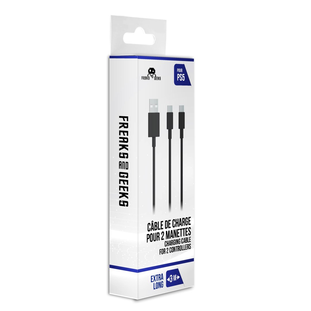 Ps5 cable charge 3m x2 manettes 150001