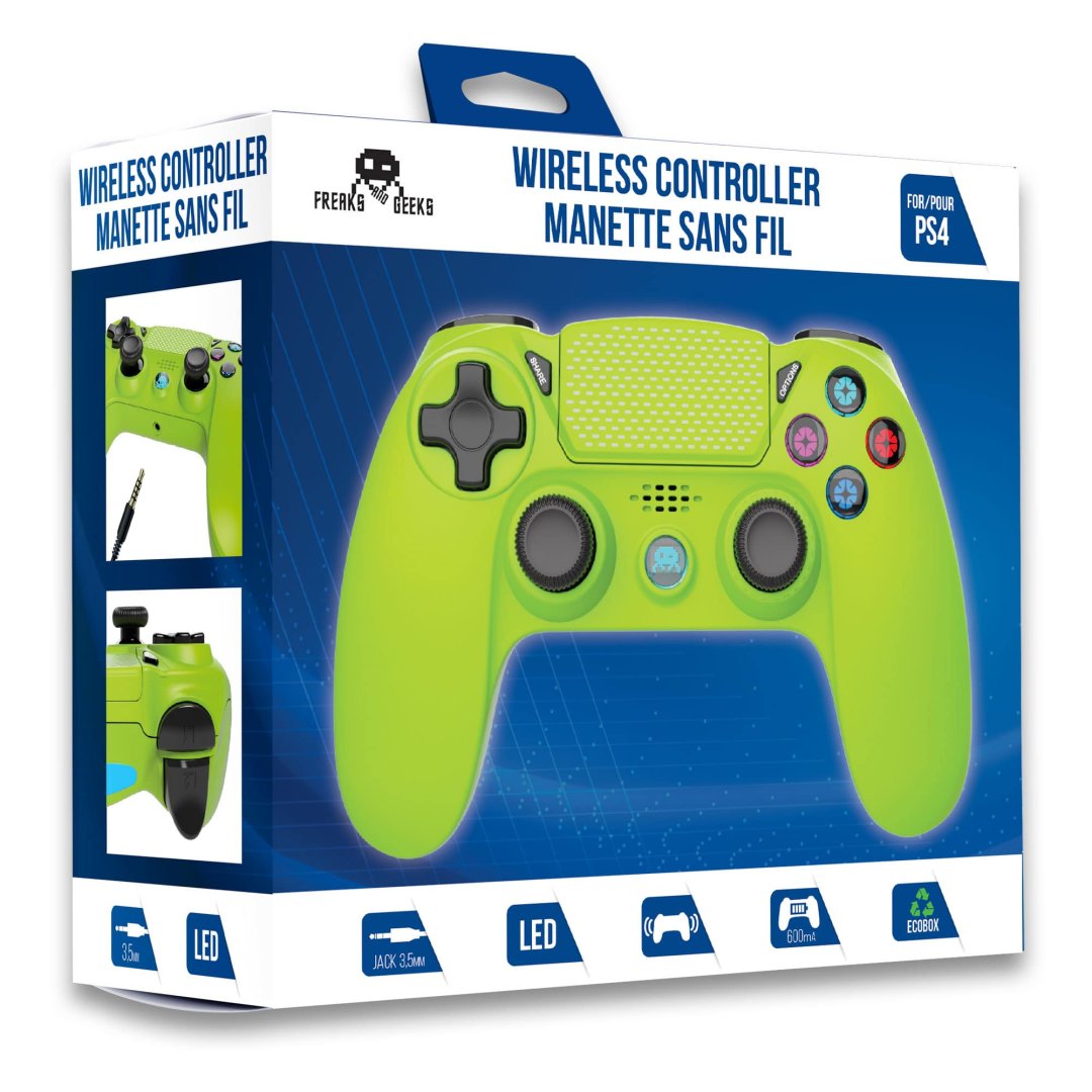 Ps4 manette ss fil flashy green 140064z