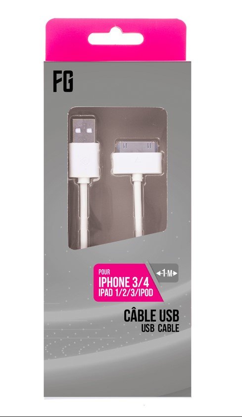 iPhone 3/4 cable 1m blanc 801113i
