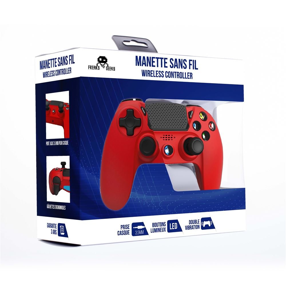 Manette filaire ps4 rouge 140061h