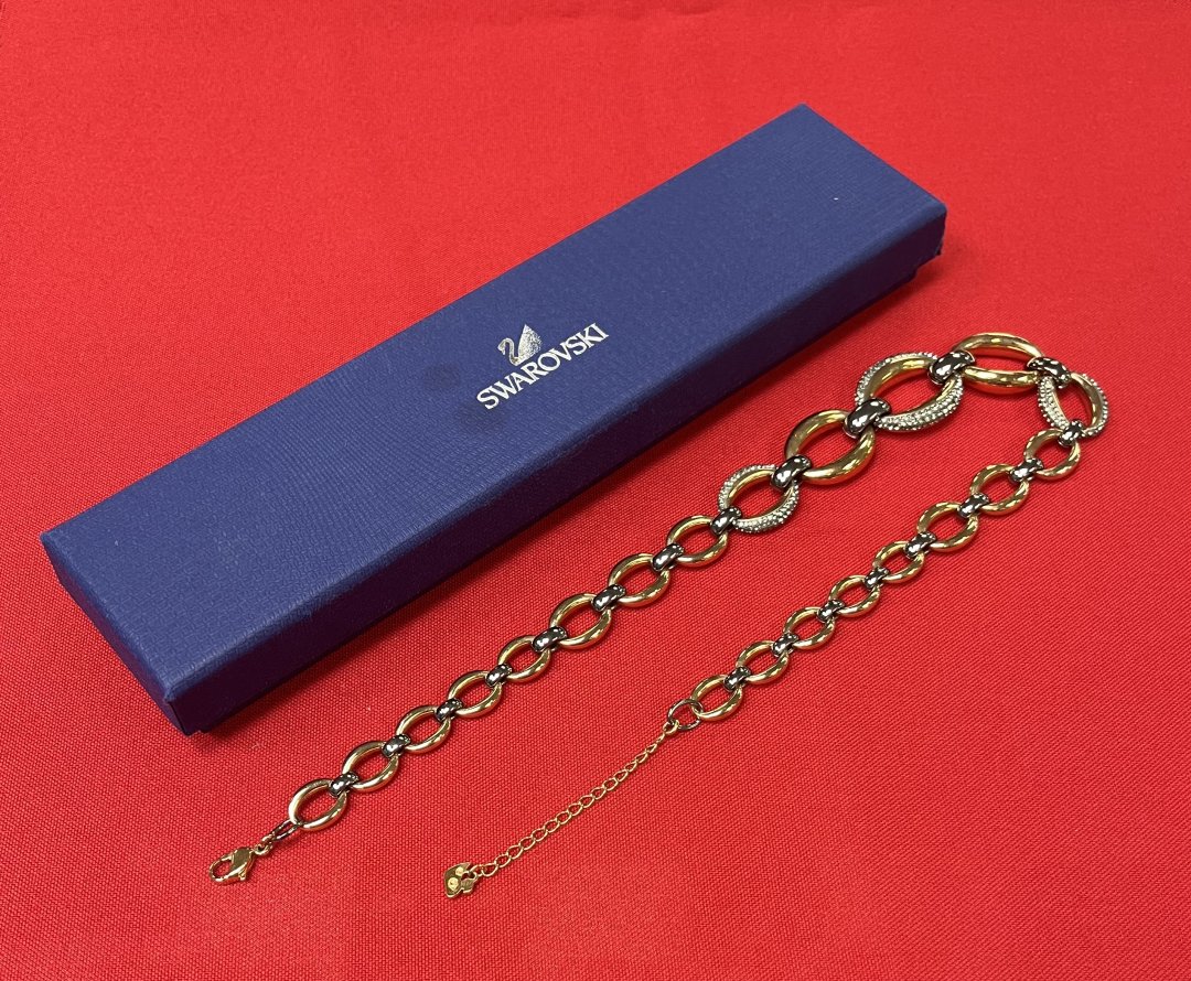 Collier metal multicolore et cristal