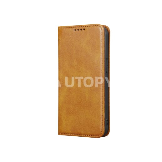 Etui wallet iPhone 14 marron