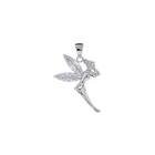 Pendentif argent rhodie fee cz 27140