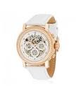 Montre automatique skeleton lady blanche