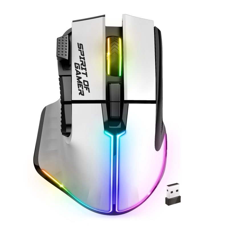 Souris ss fil pro m5 rgb blanche s-pm5rfwt