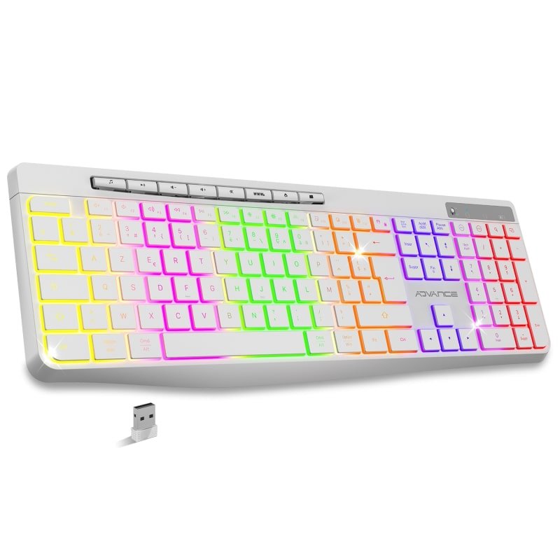 Clavier rgb ss fil / r tye blanc cla-310wt