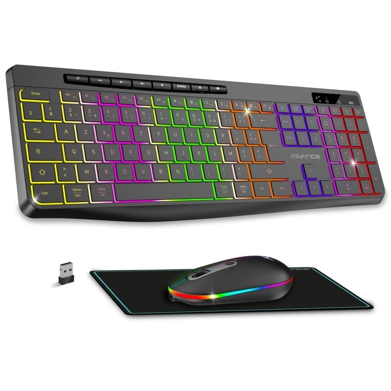 Pack rgb ss fil noir clav/souris cls-3100bk