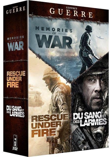 Coffret dvd guerre, 3 films : rescue under fire, memories of war & du sang et des larmes