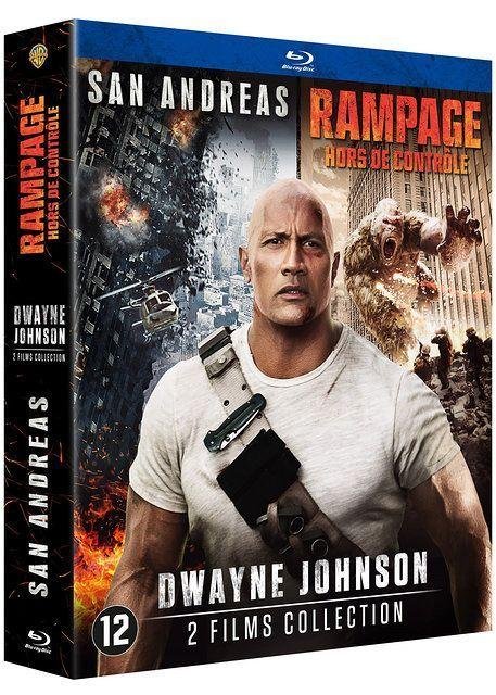 Coffret dwayne johnson : rampage - hors de controle + san andreas - blu-ray
