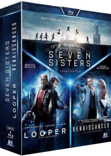 Coffret science fiction : seven sisters + looper + renaissances (2012) - blu-ray