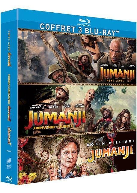Jumanji + jumanji : bienvenue dans la jungle + jumanji : next level - blu-ray