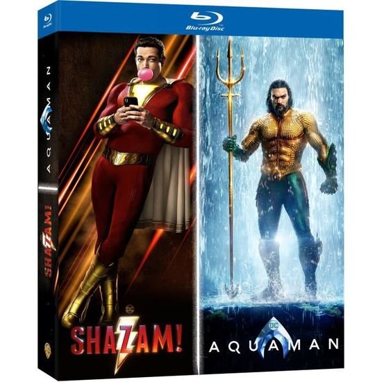 Coffret nouveaux heros 2 films : aquaman , shazam !,blu-ray