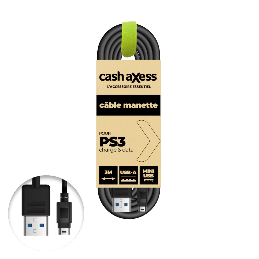 Cable usb-a/mini usb ps3/wii cecabusbaminipk