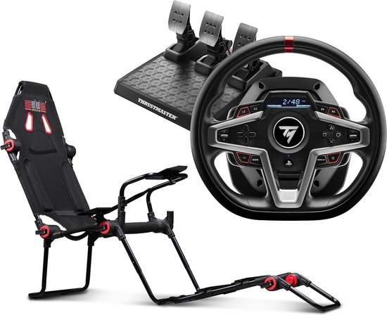 Volant avec pedalier t248-ps ps4/ ps5 / pc