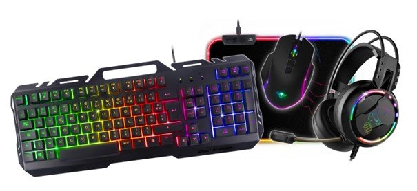 Pack 4en1 gaming full rgb cls-mkh300