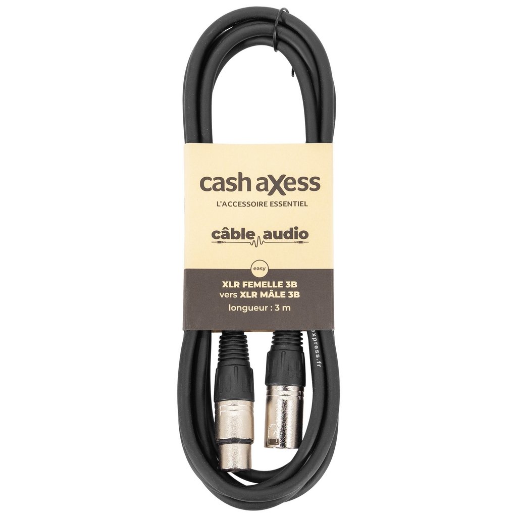 Cable xlr m - xlr f 3m cascabsxf3xm33m00eas