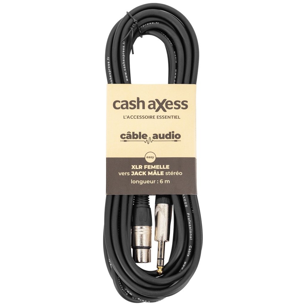Cable micro jack - xlr f 6m cascabsxf3jms6m00eas