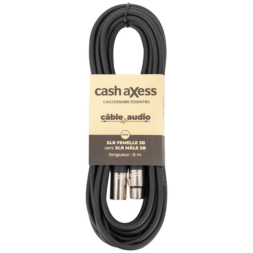 Cable xlr m - xlr f 6m cascabsxf3xm36m00eas