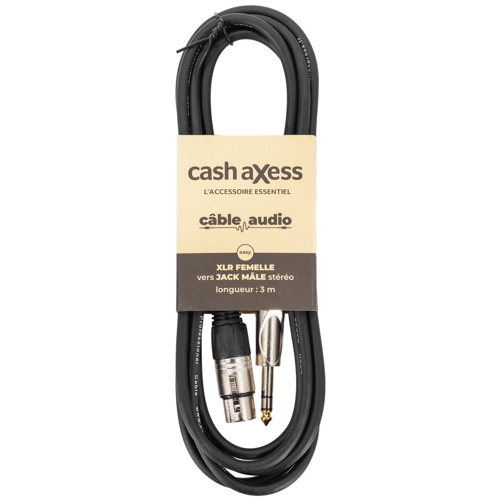 Cable micro jack - xlr f 3m cascabsxf3jms3m00eas