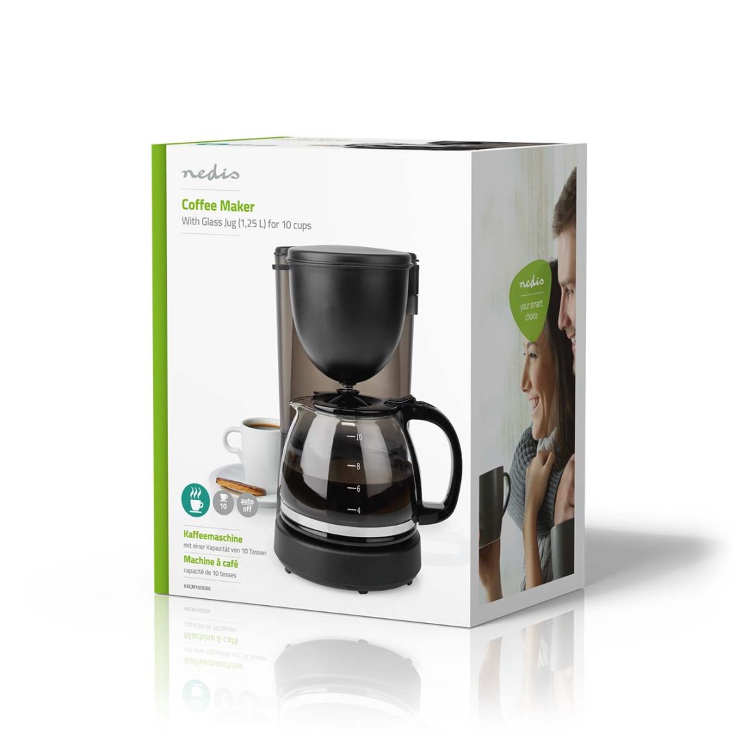 Machine a cafe filtre 1.25l noir kacm150ebk