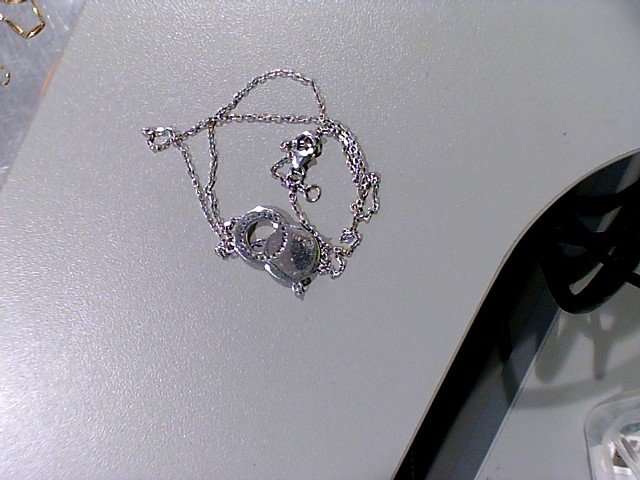 Collier pendentif double cercle 3.40 gr
