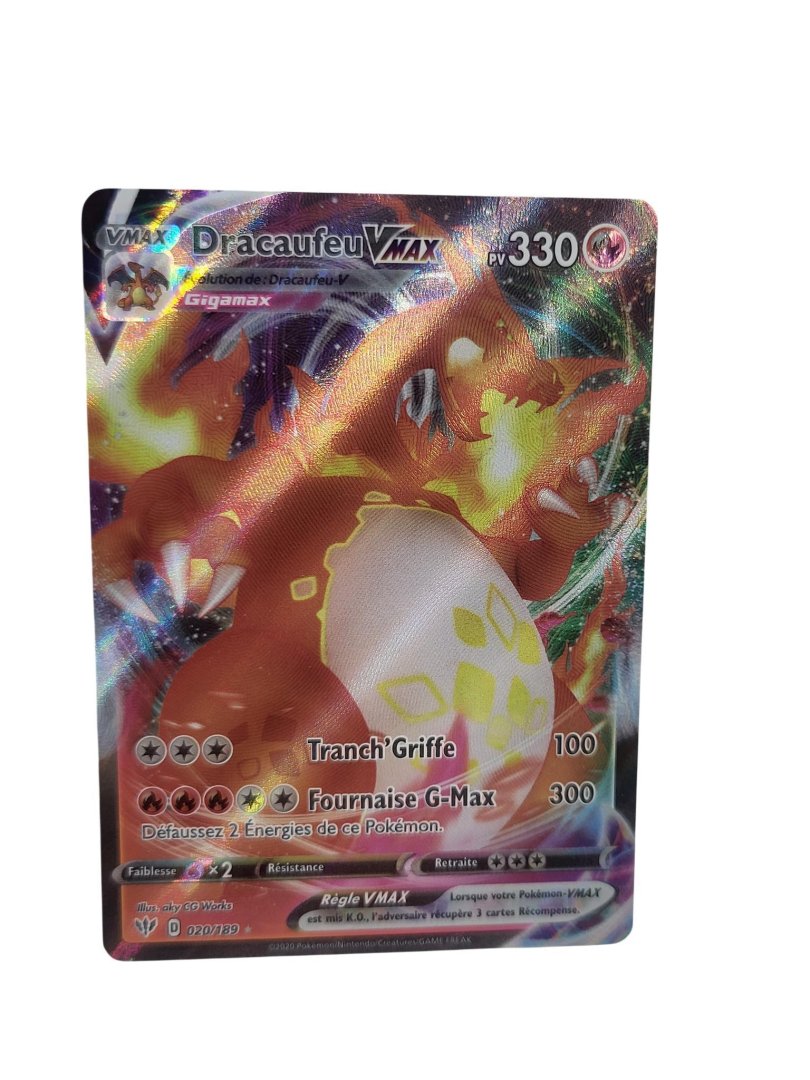 Carte pokemon dracaufeu vmax 020/189