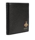 Portefeuille cuir noir animalier