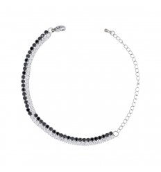 Bracelet acier pierre noir 24135