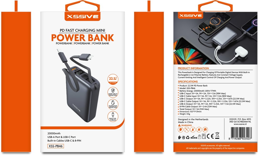 Powerbank 20 000 mah xss-pb46