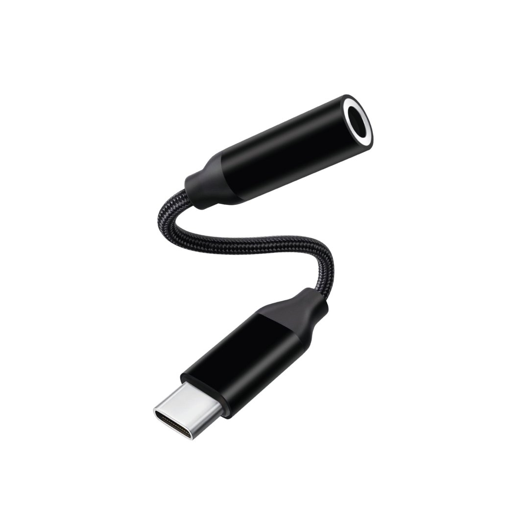 Adaptateur nylon usbc vers jack black