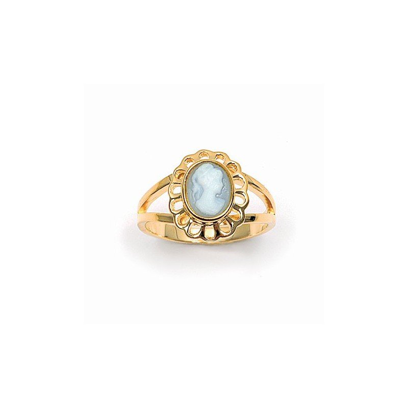 Bague camee bleue t56 5214por-56