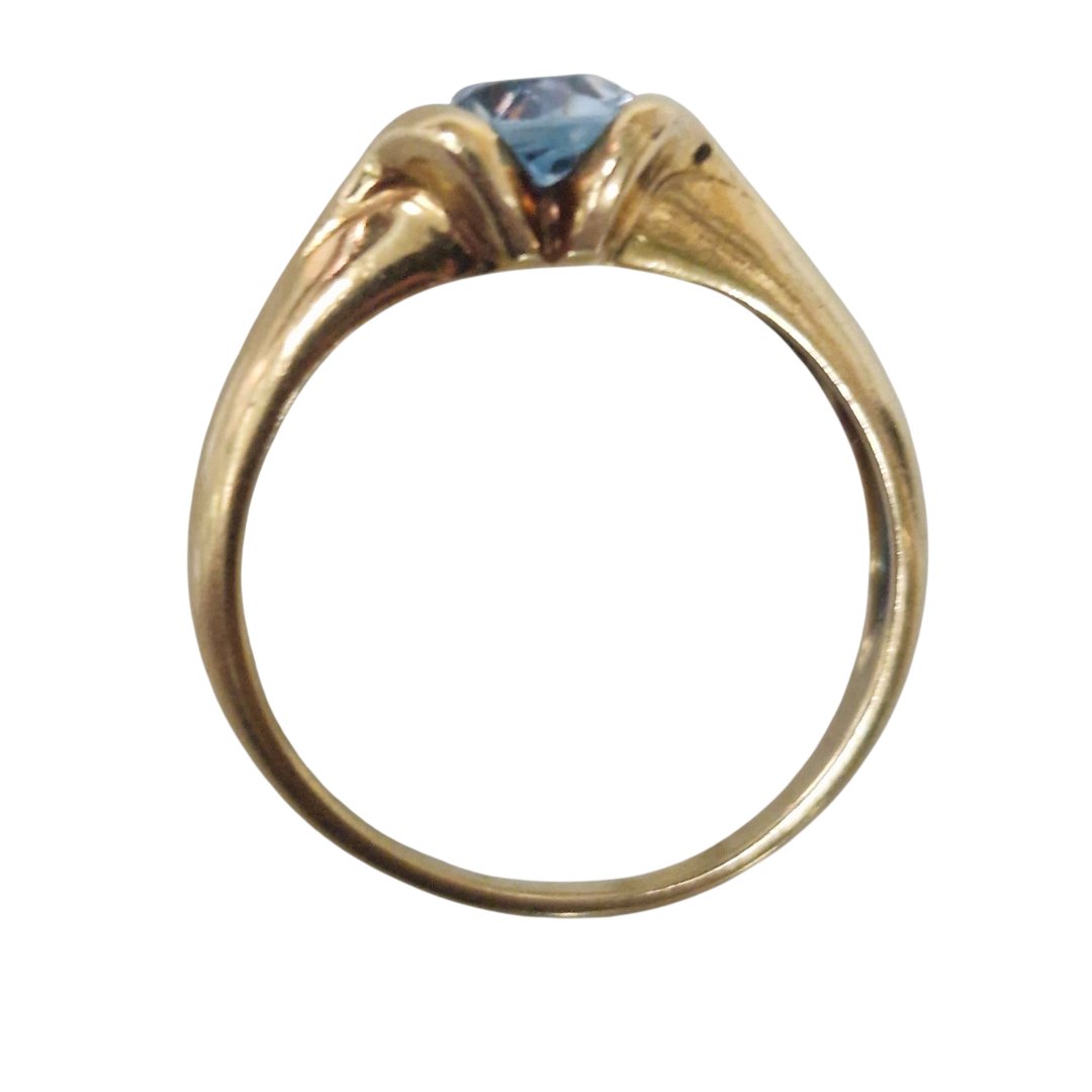 Bague 4.2 gr -t.54 - pierre bleue