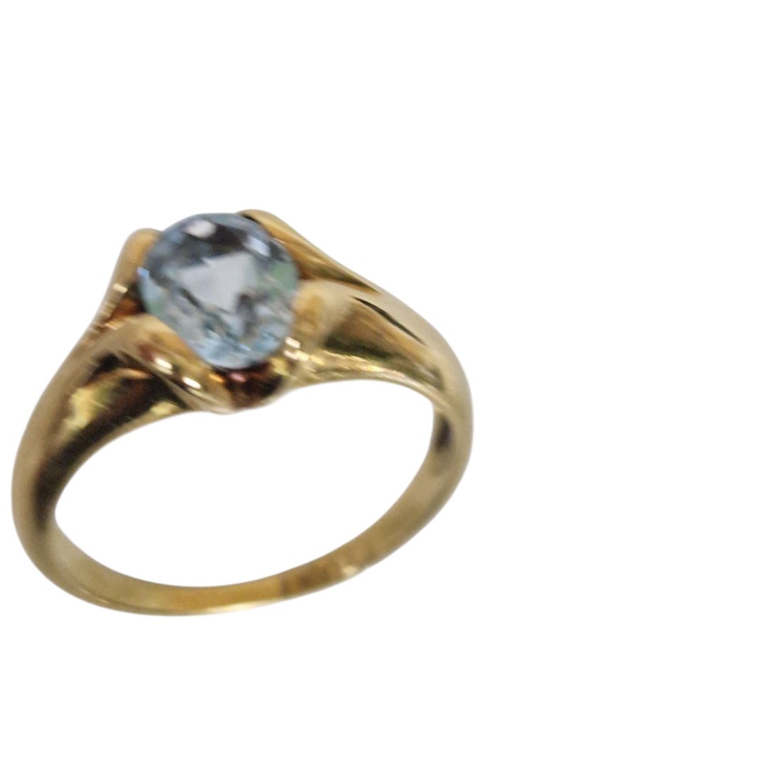 Bague 4.2 gr -t.54 - pierre bleue